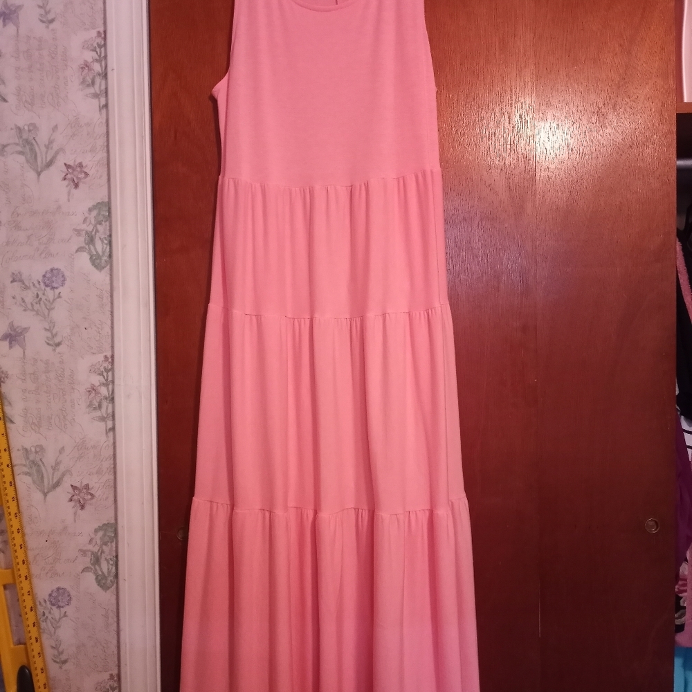 Zenana ruffle dress lt. Pink